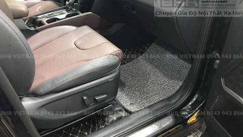 Thảm lót sàn ô tô 360 độ Hyundai Santafe giá tại xưởng, rẻ nhất Hà Nội, TPHCM